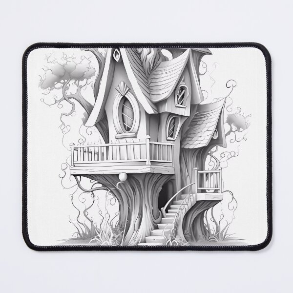 Item preview, Magical Fairy House #20 Coloring Page Pattern  designed and sold by DavidColoring.
