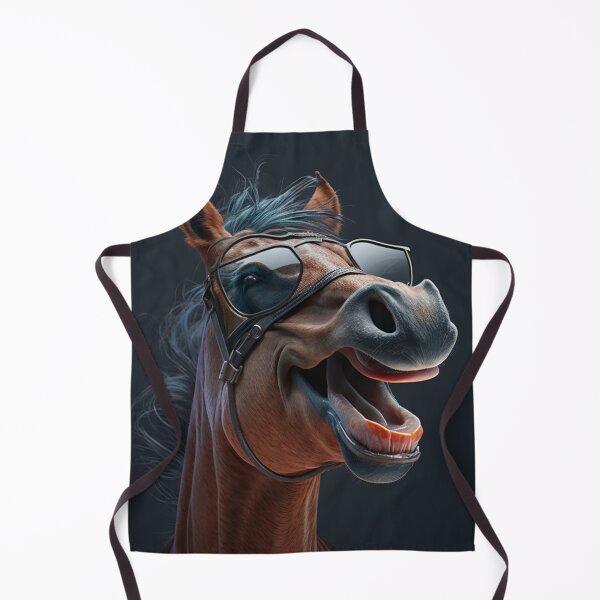 Item preview, Laughing Horse with Sunglasses, Cartoon Comic designed and sold by Alegria Azul .