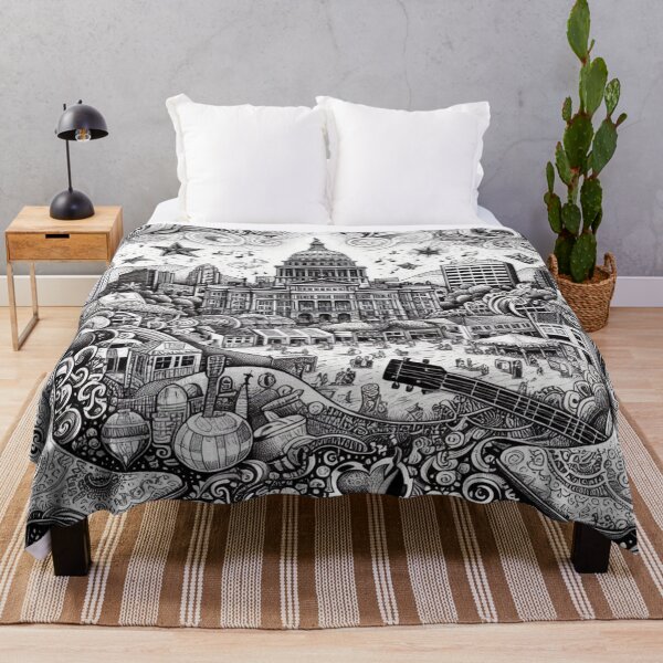 Item preview, Austin, Texas Unique Seamless Pattern | Trendy Aesthetic Prints for Fashion & Decor designed and sold by Imaginarium of Chaos falcon88 .