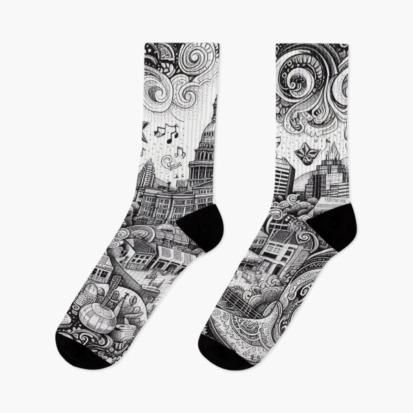 Item preview, Austin, Texas Unique Seamless Pattern | Trendy Aesthetic Prints for Fashion & Decor designed and sold by Imaginarium of Chaos falcon88 .