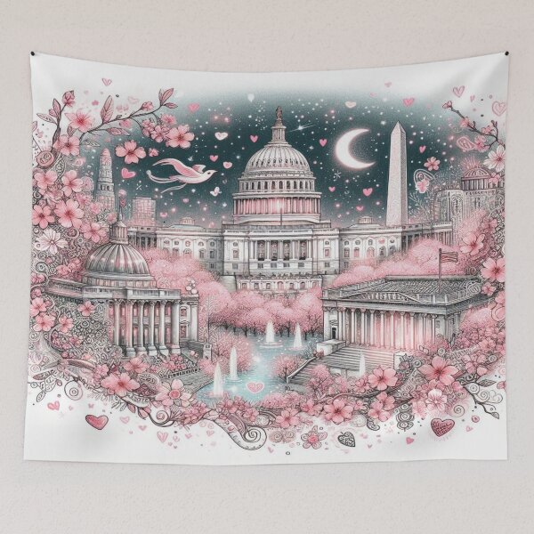 Item preview, Washington, D.C. Unique Seamless Pattern | Trendy Aesthetic Prints for Fashion & Decor designed and sold by Imaginarium of Chaos falcon88 .