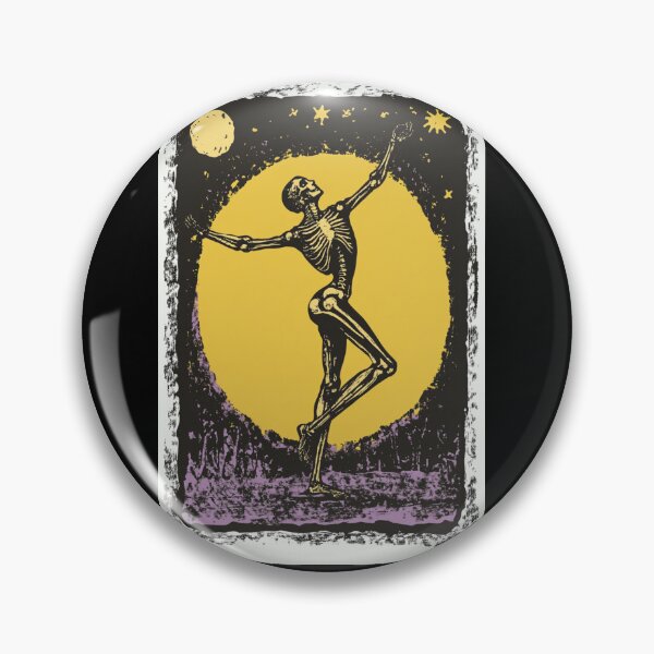 Item preview, Skeleton dancing in the moonlight tarot card designed and sold by MendaciousMina.