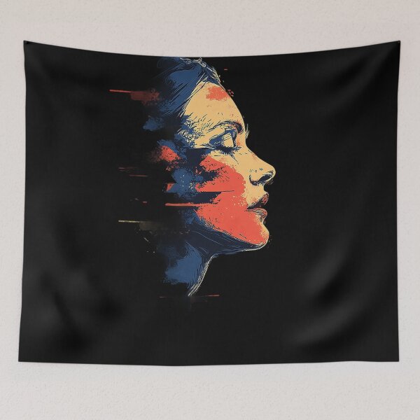 Item preview, Vibrant Abstract Woman: Surreal Paint Splash Art designed and sold by MysticArtisan.