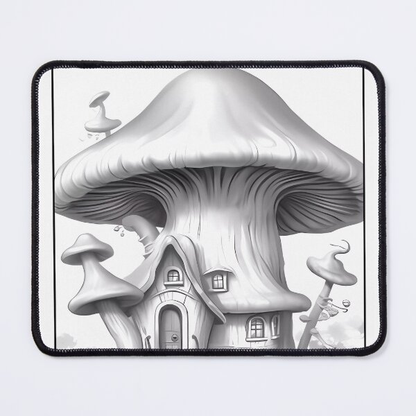 Item preview, Magical Mushroom House #7 Coloring Page Pattern designed and sold by DavidColoring.
