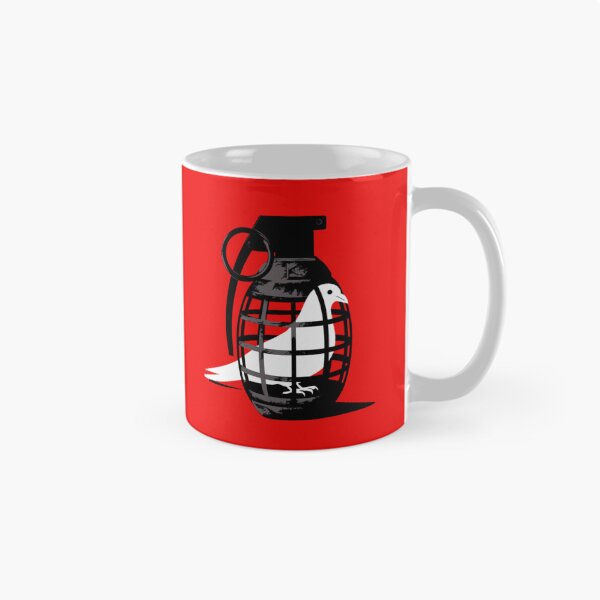 Item preview, Pigeon inside a dark gray/black metal cage shaped like a hand grenade designed and sold by 123ks.