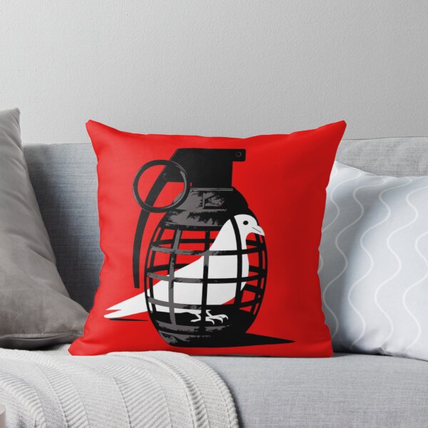 Item preview, Pigeon inside a dark gray/black metal cage shaped like a hand grenade designed and sold by 123ks.