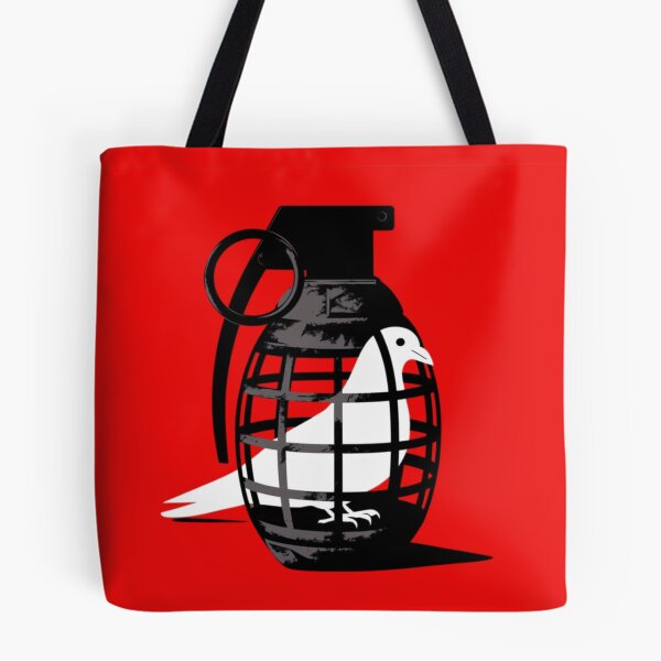 Item preview, Pigeon inside a dark gray/black metal cage shaped like a hand grenade designed and sold by 123ks.