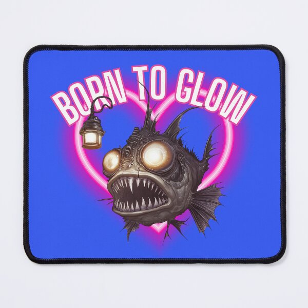 Item preview, Born to Glow - Neon Pink Heart Anglerfish designed and sold by RoseoftheWild.