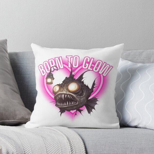 Item preview, Born to Glow - Neon Pink Heart Anglerfish designed and sold by RoseoftheWild.