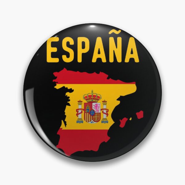 Item preview, Stylized Spain Map with Flag Colors on Black Background – Bold Spanish Pride Design designed and sold by Colorful-Garden.