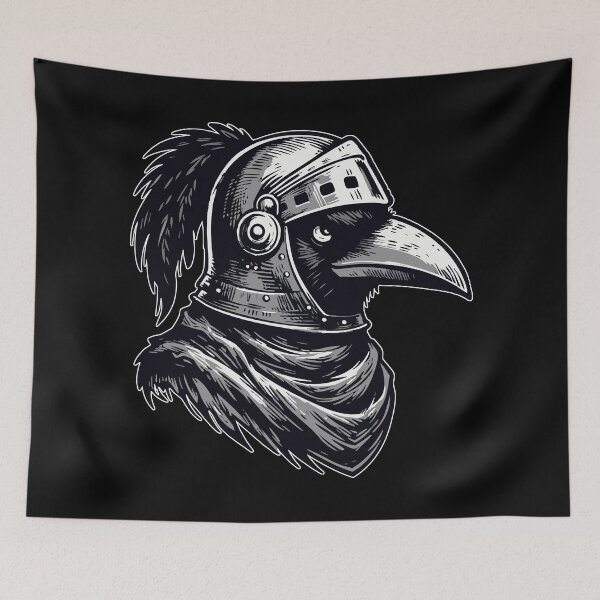 Item preview, Cool Crow Knight Monochromatic designed and sold by TomFrontierArt.