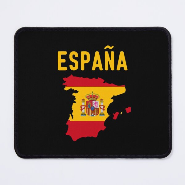 Item preview, Stylized Spain Map with Flag Colors on Black Background – Bold Spanish Pride Design designed and sold by Colorful-Garden.
