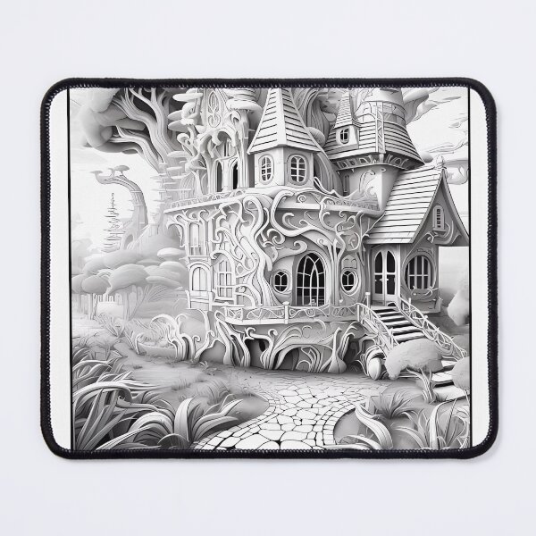 Item preview, Magical Fairy House #19 Coloring Page Pattern designed and sold by DavidColoring.