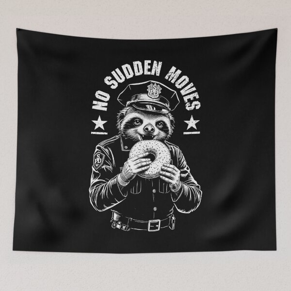 Item preview, Funny Sloth Police Officer Funny Donut No Sudden Moves Cop designed and sold by GrandeDuc.