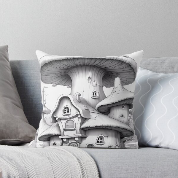 Item preview, Magical Mushroom House #9 Coloring Page Pattern  designed and sold by DavidColoring.