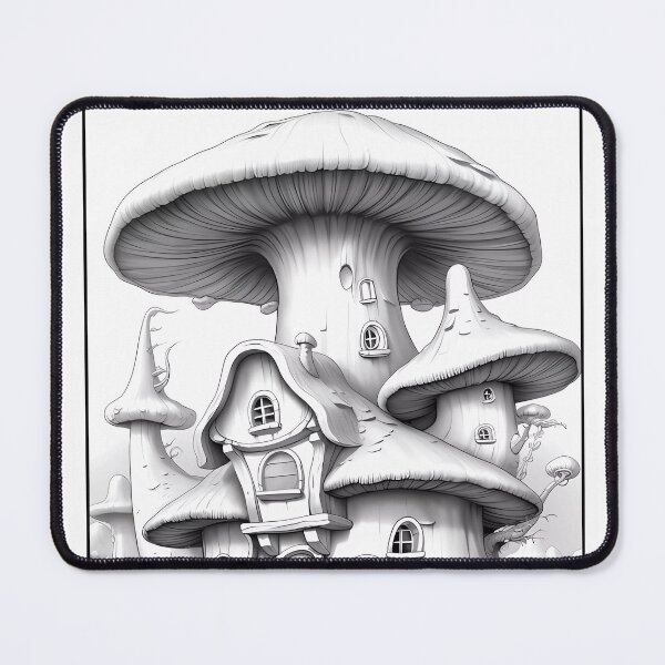 Item preview, Magical Mushroom House #9 Coloring Page Pattern designed and sold by DavidColoring.