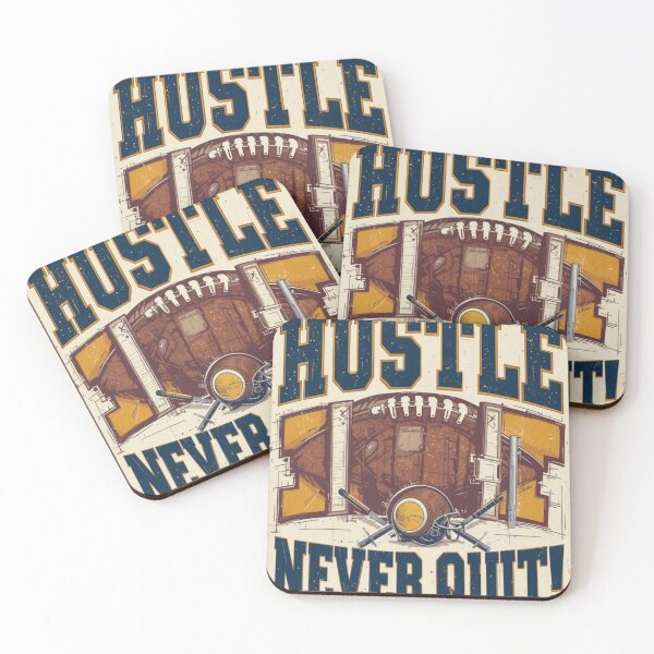 Item preview, Hustle, Hit, Never Quit! – Vintage Collegiate Football T-Shirt designed and sold by Rapica.