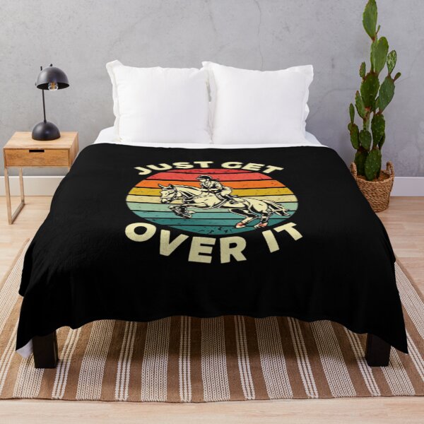 Item preview, "Just Get Over It" Horse Jumping T-Shirt – Equestrian Vaulting & Horse Riding Gift designed and sold by Colorful-Garden.