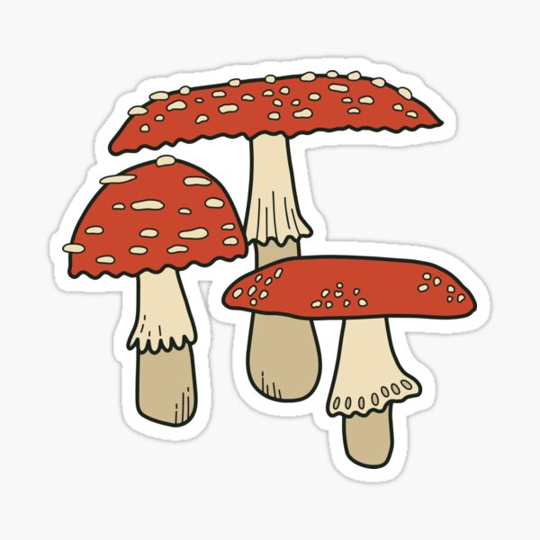 Item preview, Red Cap Mushrooms on Goldenrod designed and sold by latheandquill.