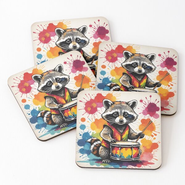 Item preview, Raccoon Playing the Drums, Ai Generated Art  designed and sold by ACC .