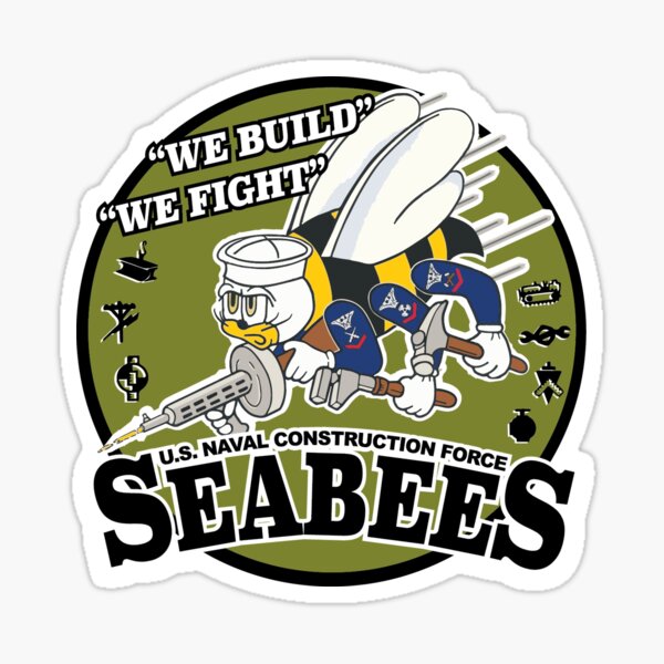 Aperçu de l'œuvre Les Seabees construisent et combattent créée et vendue par NavySeabees.