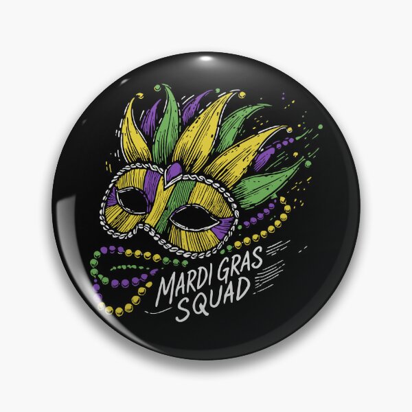 Item preview, Mardi Gras Squad Mask Beads Festive Vibes designed and sold by LuminOrb.