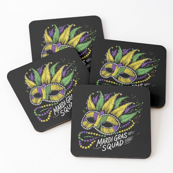 Item preview, Mardi Gras Squad Mask Beads Festive Vibes designed and sold by LuminOrb.