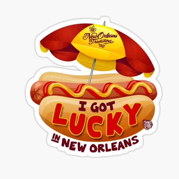 Lucky In New Orleans Sticker