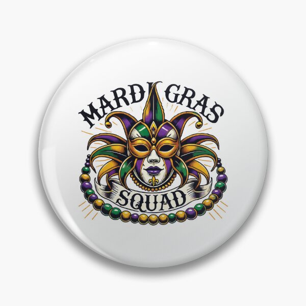 Item preview, Mardi Gras Squad Mask Beads Festival Spirit designed and sold by LuminOrb.