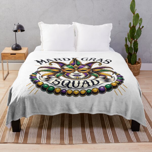 Item preview, Mardi Gras Squad Mask Beads Festival Spirit designed and sold by LuminOrb.
