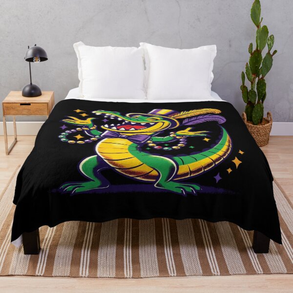 Item preview, Mardi Gras Gator Vibrant Beads Parade Fun designed and sold by LuminOrb.