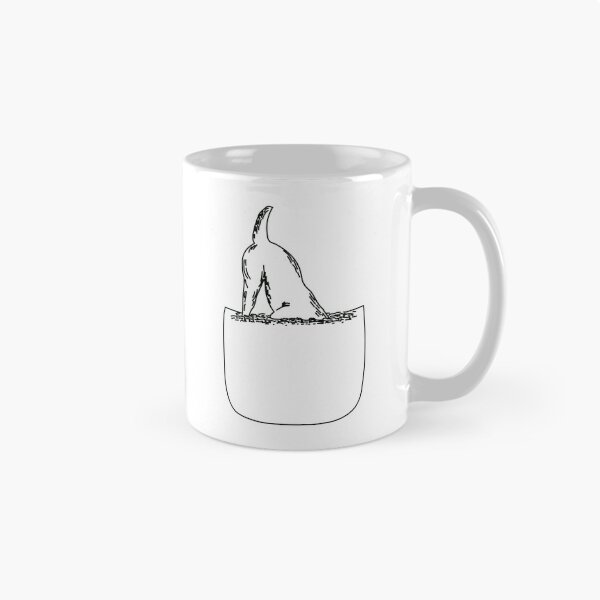 Item preview, Minimalist black and white dog digging artwork designed and sold by olenapetol.