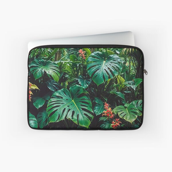 Item preview, Monstera With Heliconia Parrot Flower - Aesthetic Tropical Plants Foliage - Greenery - Fresh Dense Plants - Vegetation After Rain designed and sold by MyArt23.