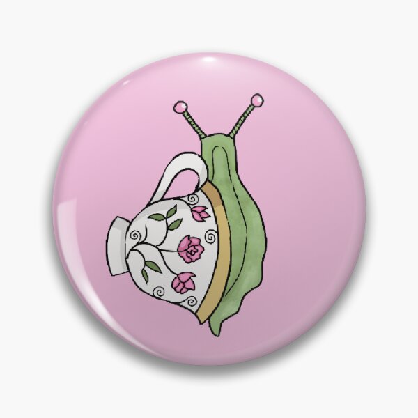 Item preview, Snail with cup and pink flowers designed and sold by Fuchsiella.
