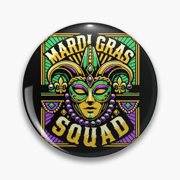 Item preview, Mardi Gras Squad Mask Beads Celebration designed and sold by LuminOrb.