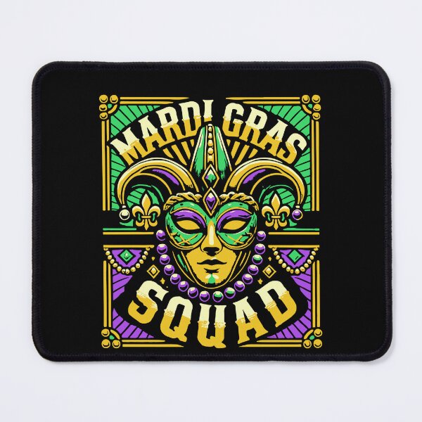Item preview, Mardi Gras Squad Mask Beads Celebration designed and sold by LuminOrb.