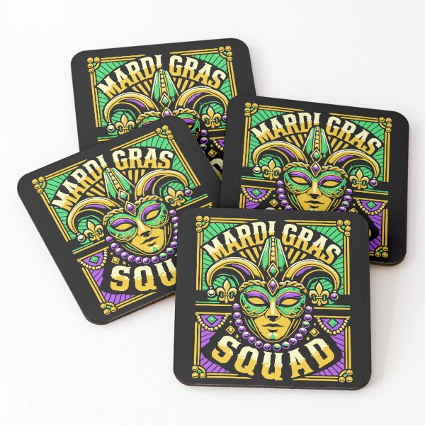 Item preview, Mardi Gras Squad Mask Beads Celebration designed and sold by LuminOrb.
