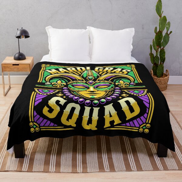 Item preview, Mardi Gras Squad Mask Beads Celebration designed and sold by LuminOrb.