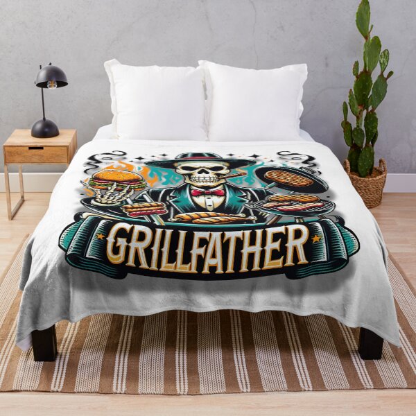 Item preview, Grillfather – Funny Skeleton BBQ Master Design designed and sold by BogskyShop.
