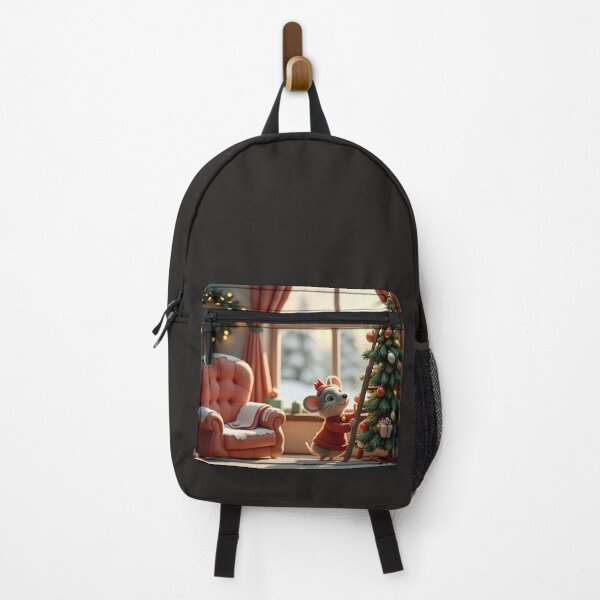 Item preview, Cozy Christmas Mouse Decorating the Tree designed and sold by Dezignest.
