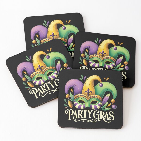 Item preview, Mardi Gras Jester Mask Party Gras Vibes designed and sold by LuminOrb.