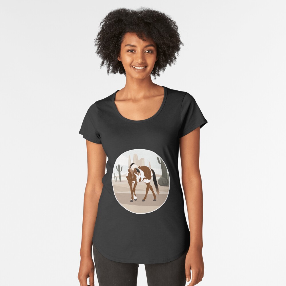 Aperçu de l'œuvre T-shirt premium échancré créée et vendue par WebEquitation.