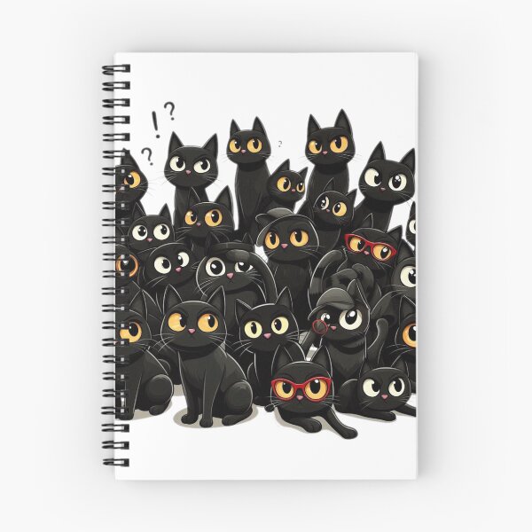 Item preview, Group of black suspicious cats. Gang of black cats designed and sold by Vetagio.