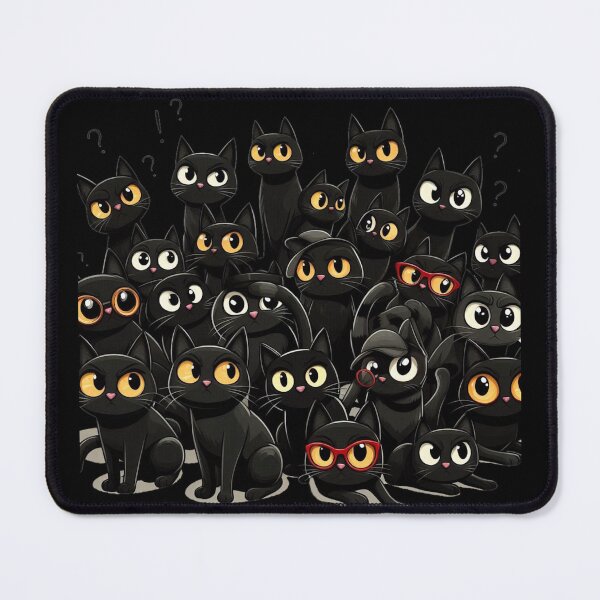 Item preview, Group of black suspicious cats. Gang of black cats designed and sold by Vetagio.