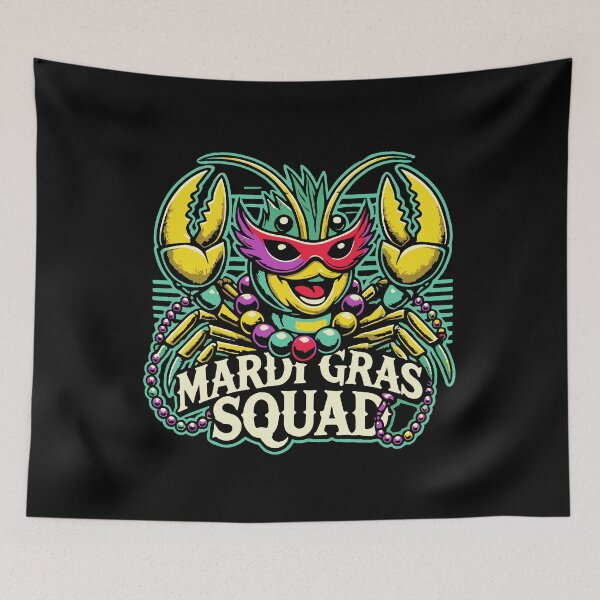 Item preview, Mardi Gras Squad Fun Crab Vibes designed and sold by LuminOrb.