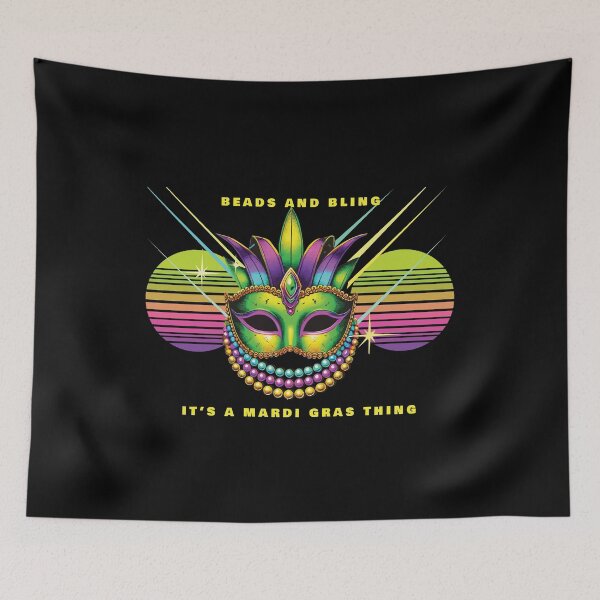 Item preview, Mardi Gras Beads And Bling Celebration Vibes designed and sold by LuminOrb.
