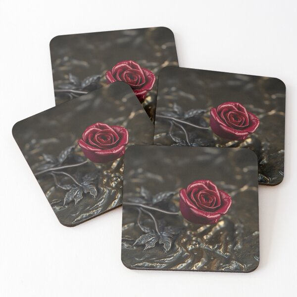 Item preview, Gothic rose with silver metal leaves designed and sold by Art by Dannalynn.