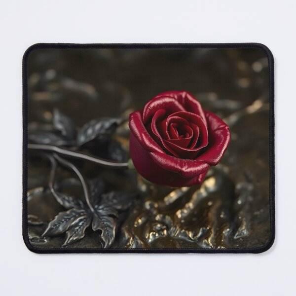 Item preview, Gothic rose with silver metal leaves designed and sold by Art by Dannalynn.