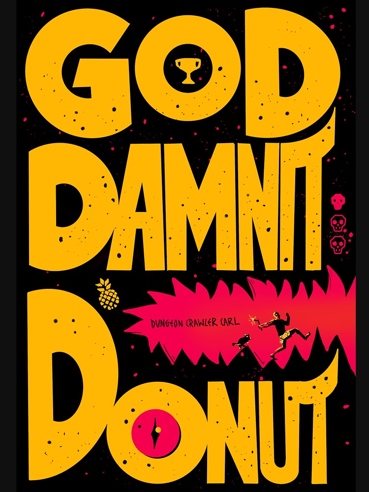Imagen 7 de 7, Camiseta clásica con la obra La portada de Carl, el explorador de mazmorras, maldita sea, donut, diseñada y vendida por TheDoodlemancer.