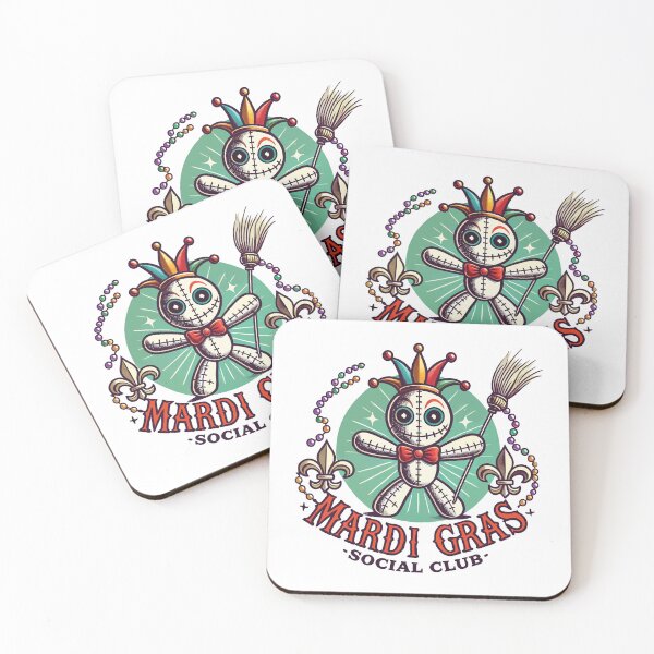 Item preview, Mardi Gras Voodoo Doll Social Club designed and sold by LuminOrb.